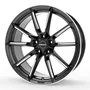 Borbet LX18 black matt silver spoke rim