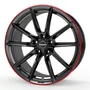 Borbet LX19 black glossy red ring